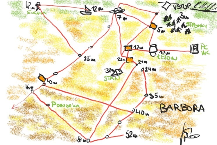 Jezero Babrora - mapa