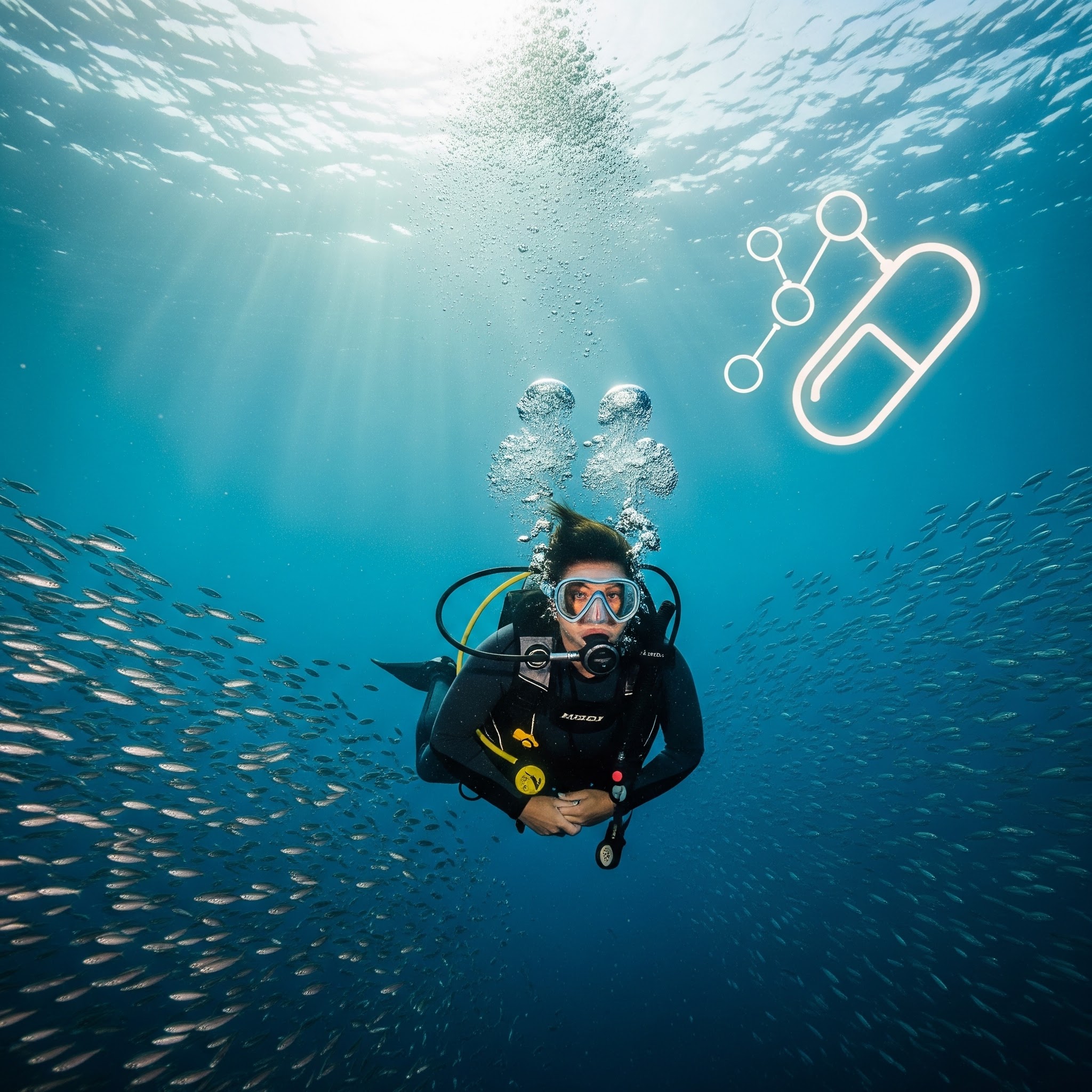 Léky vedle potápěče – rizika medikace při potápění
